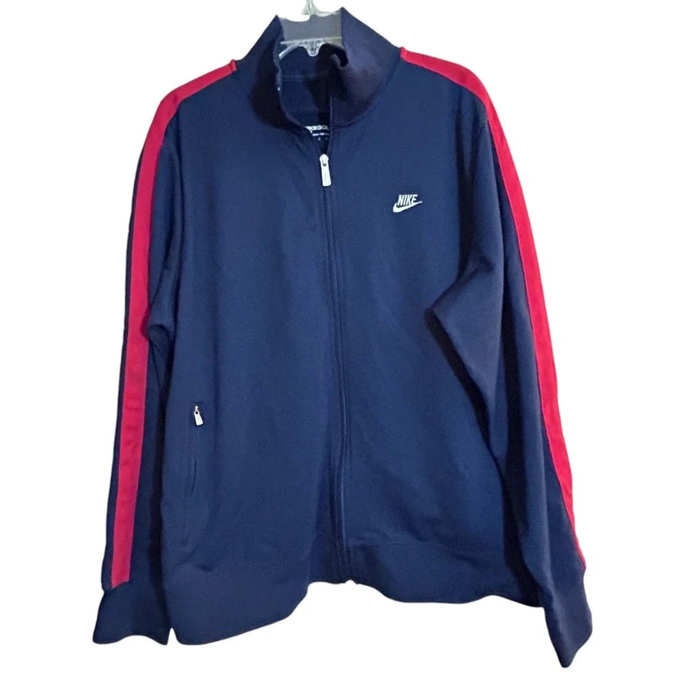 Nike Golf Men's Jacket Full-Zip Navy Blue Red XXL